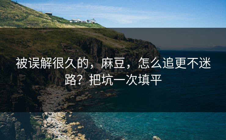 被误解很久的，麻豆，怎么追更不迷路？把坑一次填平